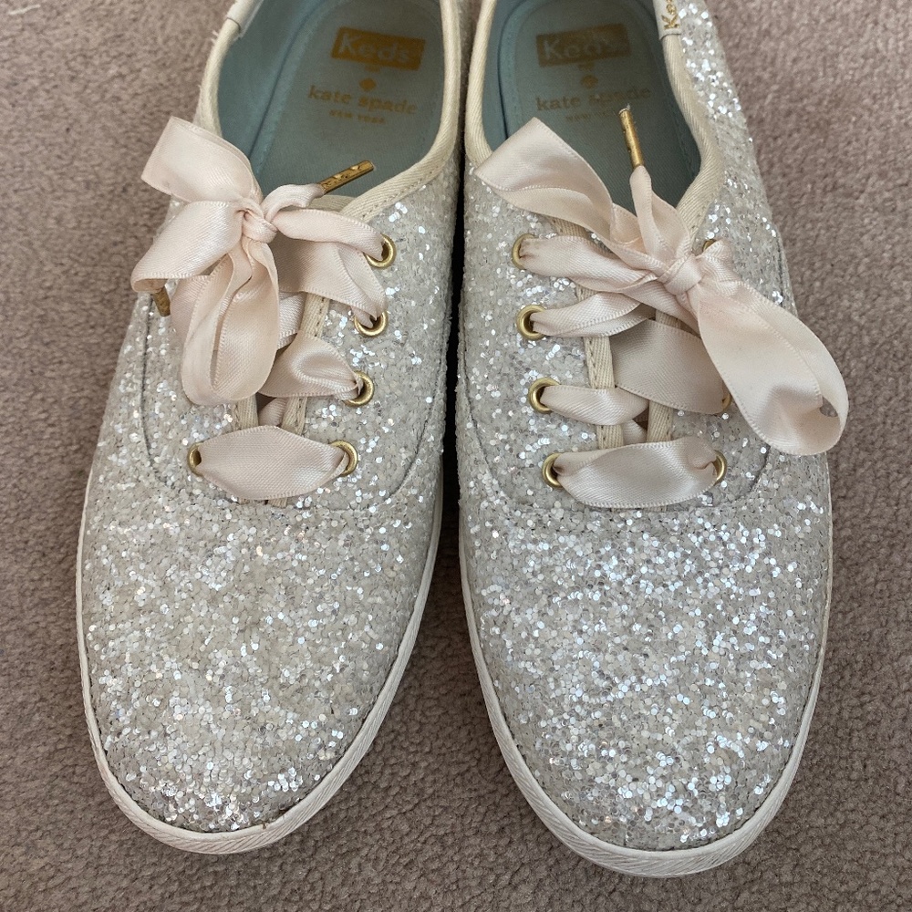 Keds x Kate Spade New York Champion Glitter Sneakers Size 7.5
